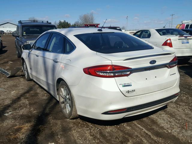 3FA6P0SU4HR209894 - 2017 FORD FUSION TIT WHITE photo 3