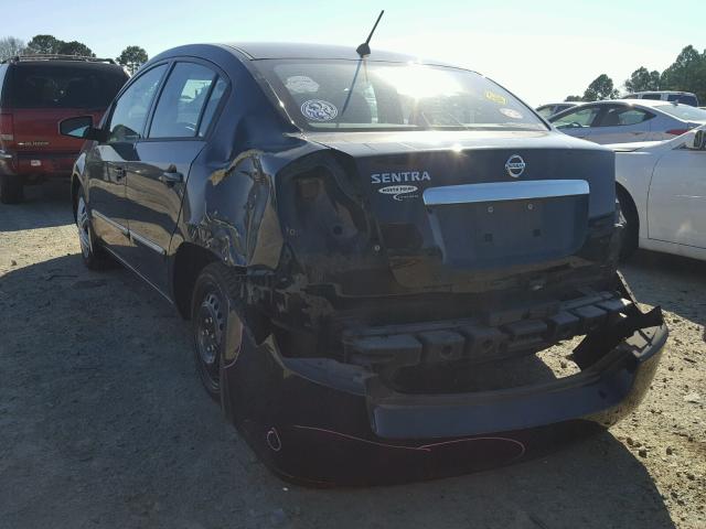 3N1AB6APXAL721592 - 2010 NISSAN SENTRA 2.0 BLACK photo 3