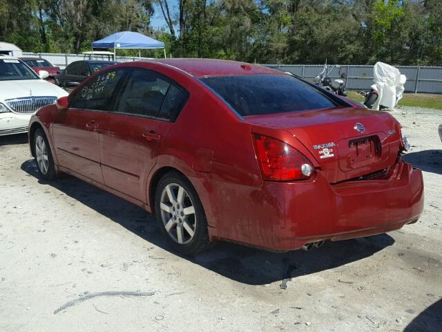 1N4BA41E46C852632 - 2006 NISSAN MAXIMA SE RED photo 3