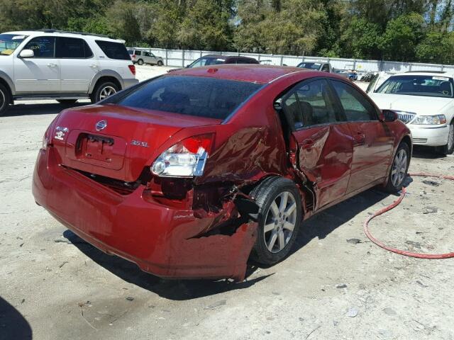 1N4BA41E46C852632 - 2006 NISSAN MAXIMA SE RED photo 4