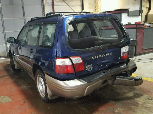 JF1SF65542G730329 - 2002 SUBARU FORESTER S BLUE photo 3