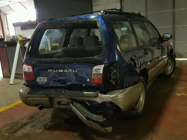 JF1SF65542G730329 - 2002 SUBARU FORESTER S BLUE photo 4