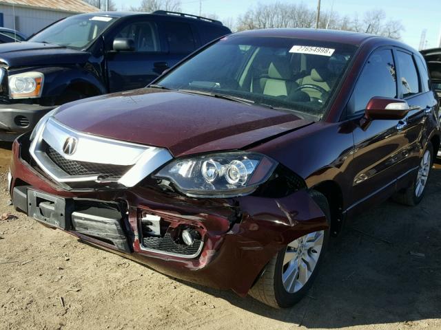 5J8TB1H27BA004130 - 2011 ACURA RDX MAROON photo 2