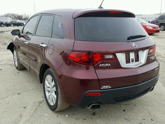 5J8TB1H27BA004130 - 2011 ACURA RDX MAROON photo 3