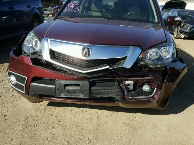 5J8TB1H27BA004130 - 2011 ACURA RDX MAROON photo 9