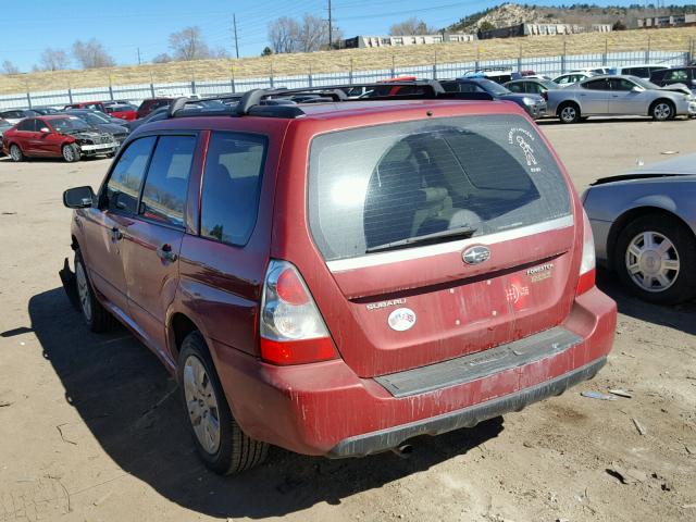 JF1SG636X8G709065 - 2008 SUBARU FORESTER 2 RED photo 3