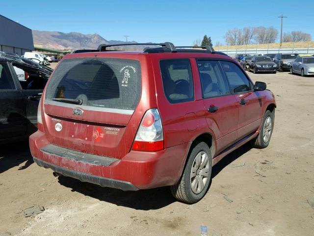 JF1SG636X8G709065 - 2008 SUBARU FORESTER 2 RED photo 4