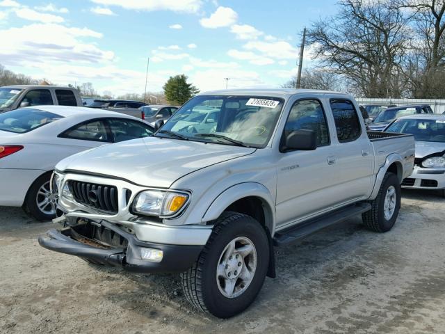 5TEHN72N84Z430449 - 2004 TOYOTA TACOMA DOU SILVER photo 2