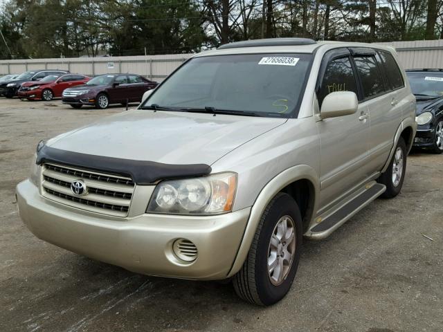 JTEGF21A720047900 - 2002 TOYOTA HIGHLANDER GOLD photo 2