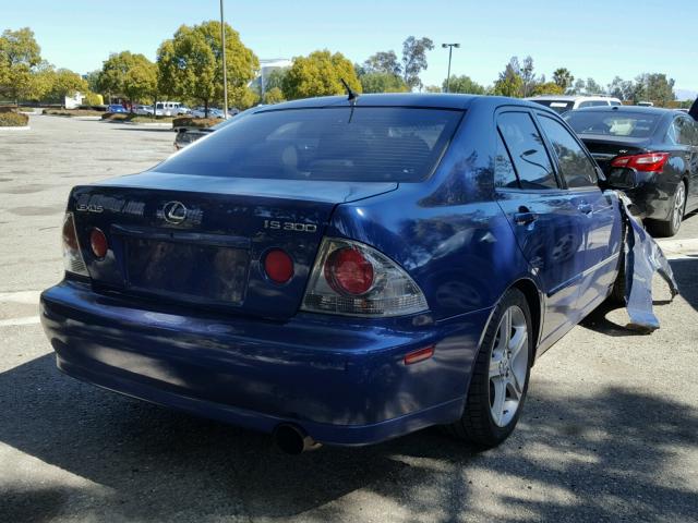 JTHBD192920047844 - 2002 LEXUS IS 300 BLUE photo 4