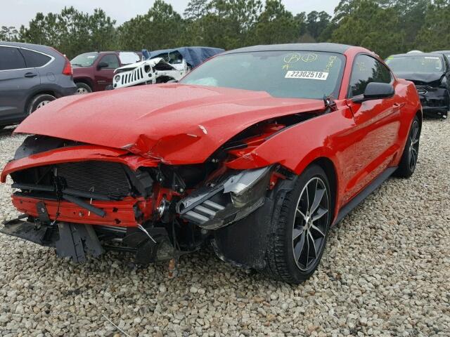 1FA6P8TH2H5344102 - 2017 FORD MUSTANG RED photo 2