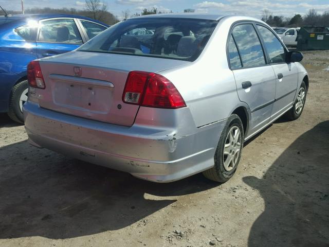 2HGES16395H547652 - 2005 HONDA CIVIC DX V SILVER photo 4