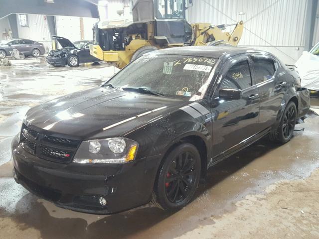 1C3CDZCG5EN217783 - 2014 DODGE AVENGER SX BLACK photo 2