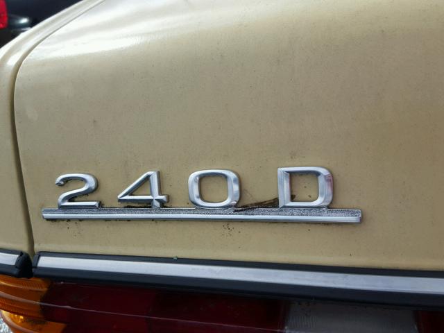 00012312312120550 - 1979 MERCEDES-BENZ 240D YELLOW photo 9