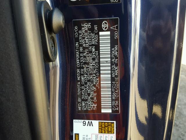 JTKDE167770185244 - 2007 TOYOTA SCION TC 蓝色 照片 10