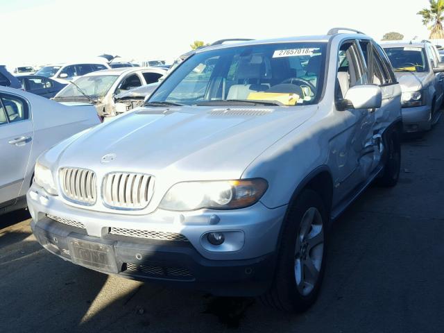 5UXFB53584LV05117 - 2004 BMW X5 4.4I SILVER photo 2