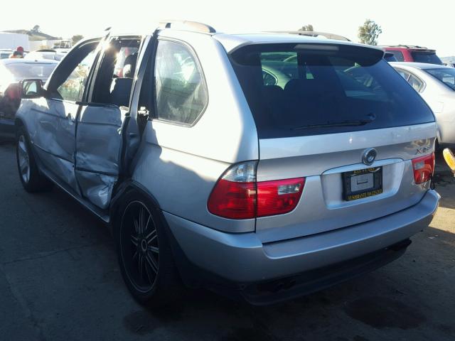 5UXFB53584LV05117 - 2004 BMW X5 4.4I SILVER photo 3
