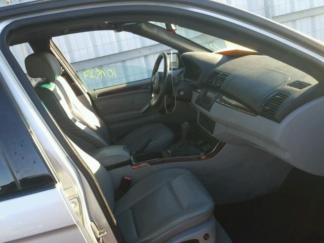 5UXFB53584LV05117 - 2004 BMW X5 4.4I SILVER photo 5