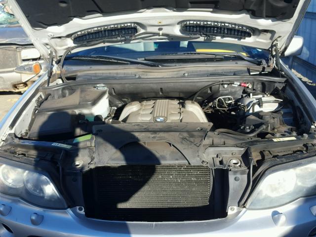 5UXFB53584LV05117 - 2004 BMW X5 4.4I SILVER photo 7