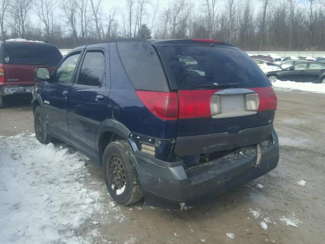 3G5DA03E02S516688 - 2002 BUICK RENDEZVOUS BLUE photo 3