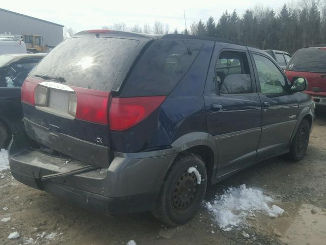 3G5DA03E02S516688 - 2002 BUICK RENDEZVOUS BLUE photo 4