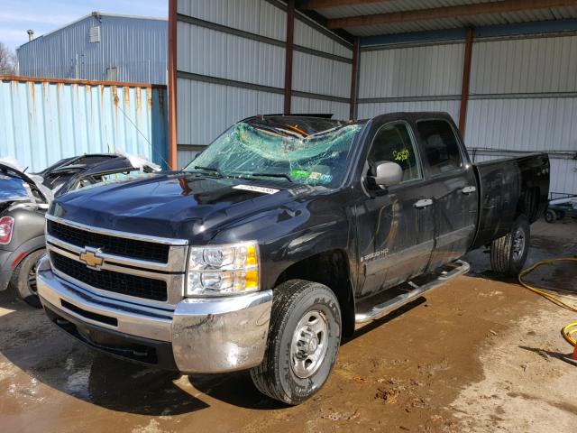 1GCHK23K18F223260 - 2008 CHEVROLET SILVERADO BLACK photo 2