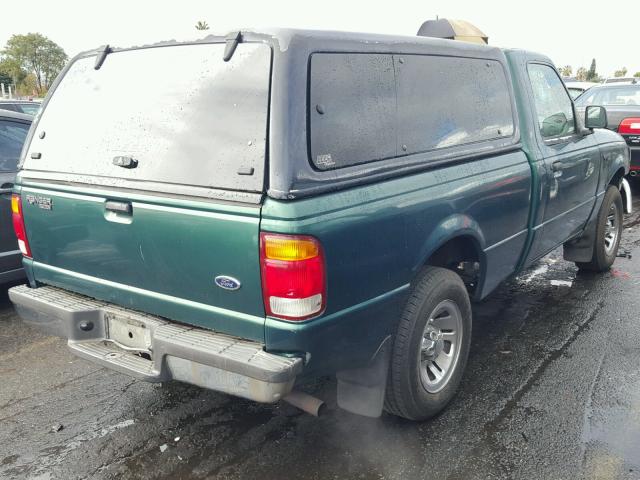 1FTYR10C4XPC00437 - 1999 FORD RANGER GREEN photo 4