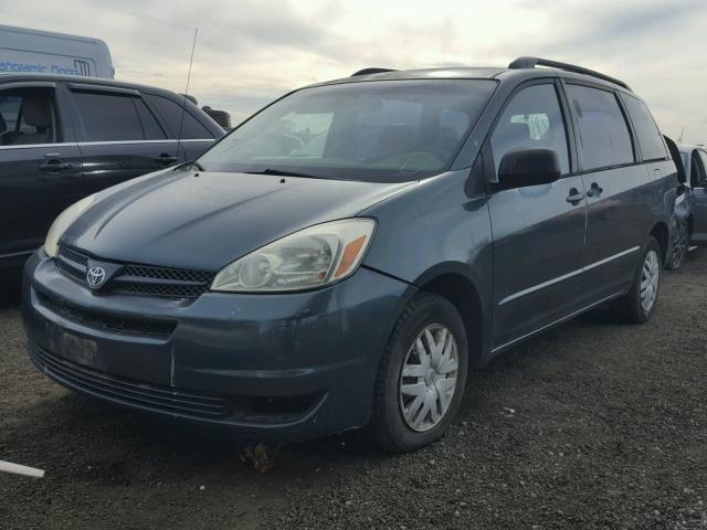 5TDZA23C54S151487 - 2004 TOYOTA SIENNA CE GREEN photo 2