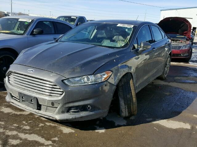 3FA6P0D99ER202489 - 2014 FORD FUSION TIT GRAY photo 2