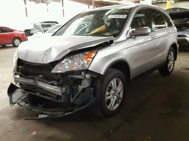 JHLRE4H79BC024478 - 2011 HONDA CR-V EXL SILVER photo 2