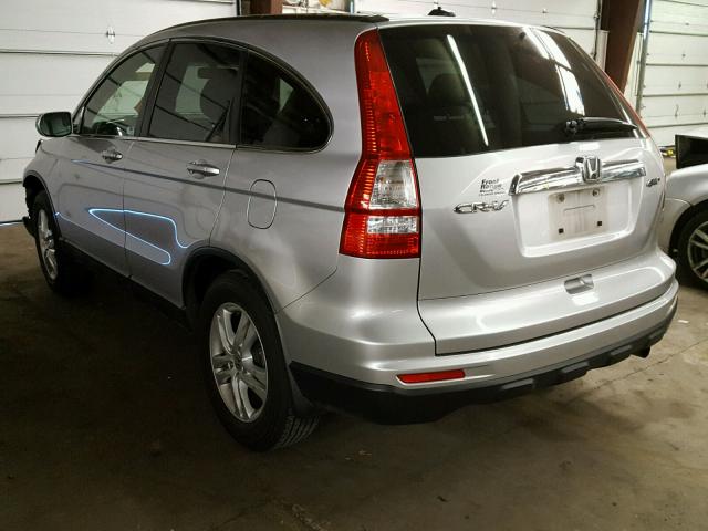 JHLRE4H79BC024478 - 2011 HONDA CR-V EXL SILVER photo 3