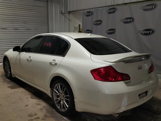 JNKBV61E98M222160 - 2008 INFINITI G35 WHITE photo 3