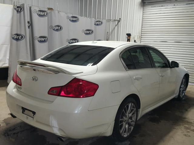 JNKBV61E98M222160 - 2008 INFINITI G35 WHITE photo 4