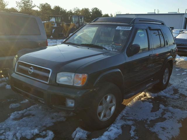 JN8DR09Y12W744341 - 2002 NISSAN PATHFINDER GREEN photo 2