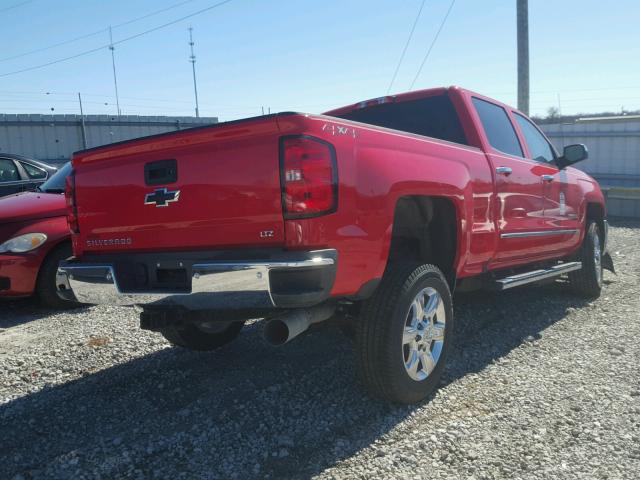 1GC1KWEY4JF119068 - 2018 CHEVROLET SILVERADO RED photo 4