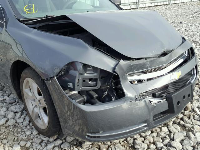 1G1ZG57B29F254433 - 2009 CHEVROLET MALIBU LS ნაცრისფერი ფოტო 9