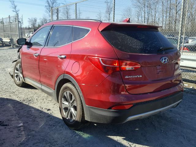 5XYZUDLBXFG257346 - 2015 HYUNDAI SANTA FE S RED photo 3