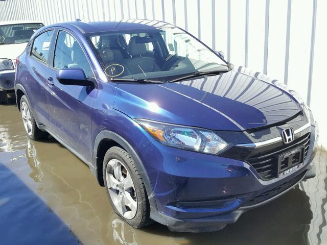 3CZRU5H34GM743530 - 2016 HONDA HR-V LX BLUE photo 1