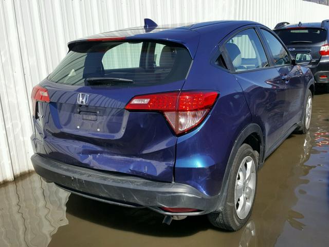 3CZRU5H34GM743530 - 2016 HONDA HR-V LX BLUE photo 4