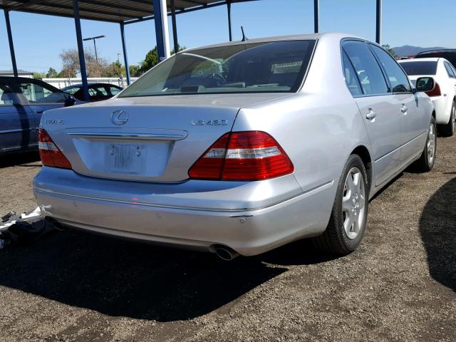 JTHBN36F440170048 - 2004 LEXUS LS 430 SILVER photo 4