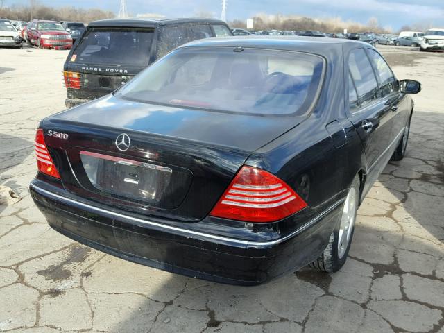 WDBNG75J24A432311 - 2004 MERCEDES-BENZ S 500 BLACK photo 4