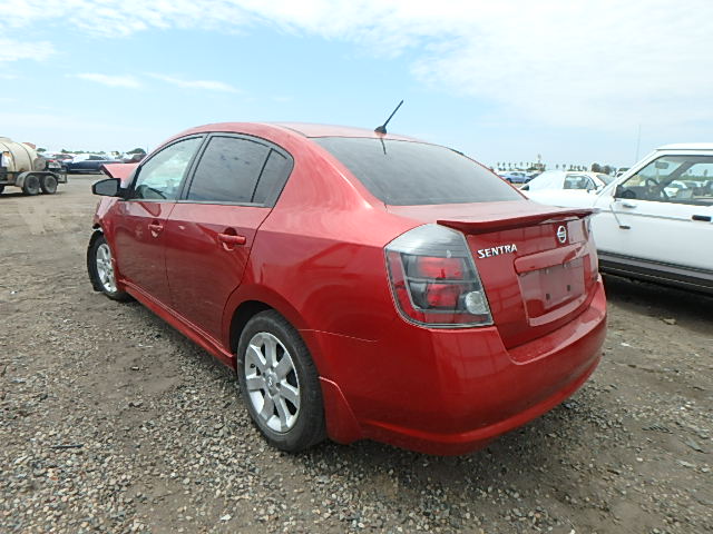 3N1AB6AP5BL625922 - 2011 NISSAN SENTRA/S/S RED photo 3