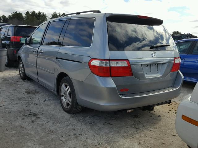 5FNRL38607B054922 - 2007 HONDA ODYSSEY EX BLUE photo 3