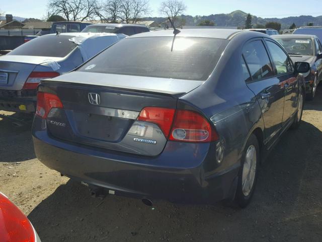 JHMFA362X6S013075 - 2006 HONDA CIVIC HYBR BLUE photo 4