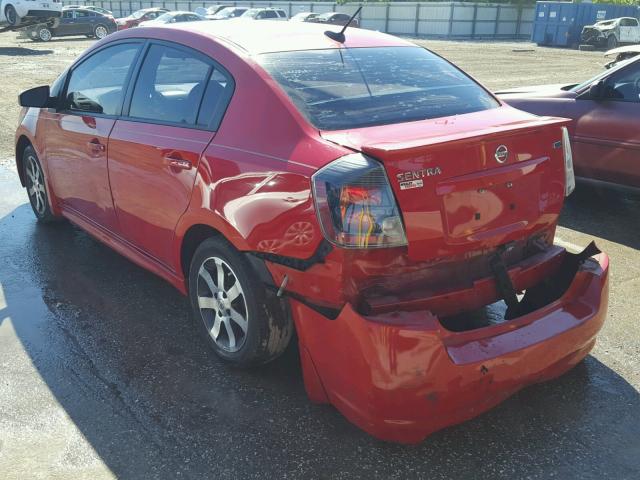 3N1AB6APXCL687995 - 2012 NISSAN SENTRA 2.0 RED photo 3