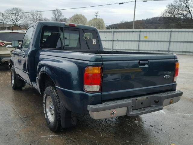 1FTYR10C4WPA73557 - 1998 FORD RANGER GREEN photo 3