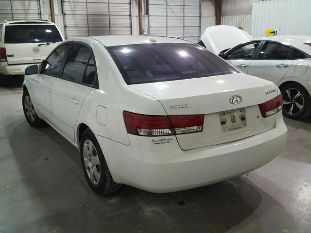 5NPET46C68H355839 - 2008 HYUNDAI SONATA GLS WHITE photo 3