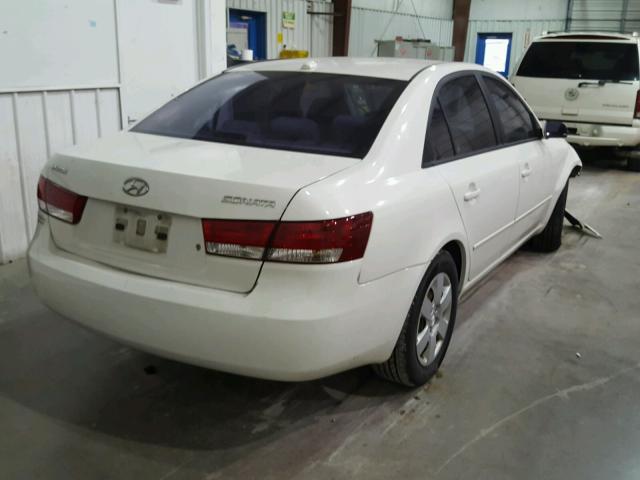 5NPET46C68H355839 - 2008 HYUNDAI SONATA GLS WHITE photo 4