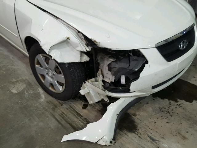 5NPET46C68H355839 - 2008 HYUNDAI SONATA GLS WHITE photo 9