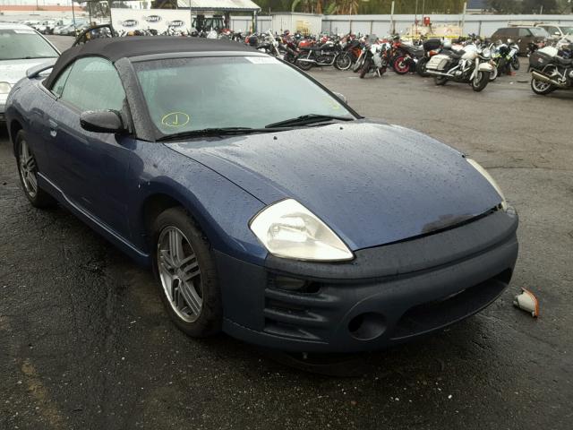 4A3AE75H83E015136 - 2003 MITSUBISHI ECLIPSE SP BLUE photo 1